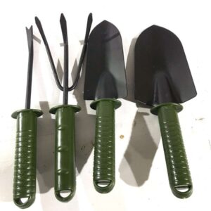Gardening Tool Set with Trowel, Transplanter, Cultivator and Weeder, 4 Pieces