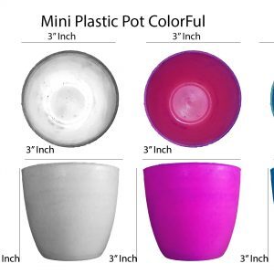 4 Pack Plastic Mini Plant Pot, Round Succulent Nursery Pots for Indoor Outdoor Home Planter Decor Display
