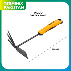 Ingco 2 In 1 Mini Garden Rake for gardening (hgt979k) Gardening Tools
