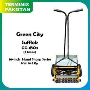 Manual lawn Mower 16″ Inches (Sufflok GC-1BO3, GreenCity) Manual Grass Cutting Machine , Denmark Copy(For Karachi Only)
