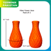 Flower Arrangement Pack Of 2 Fiber unbreakable Plastic Vases - For Home Decoration - Weeding décor -  Fiber Flower Plastic Vases Pots - Image 3
