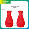 Flower Arrangement Pack Of 2 Fiber unbreakable Plastic Vases - For Home Decoration - Weeding décor -  Fiber Flower Plastic Vases Pots - Image 4