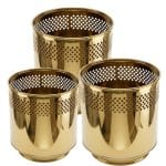 Golden Stainless Steel Planter Pot – Premium Shiny Metallic Finish – Multiple Sizes