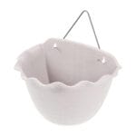 Retro Hanging Basket Flower Pot Modern Wall Decor 8" White - Image 3